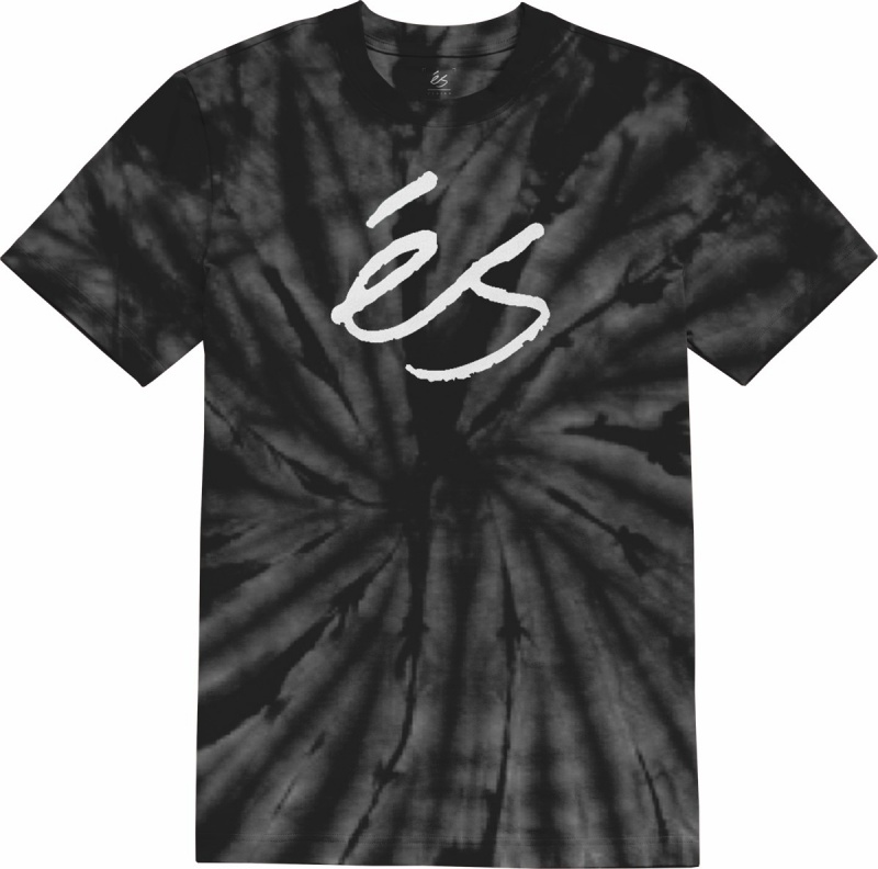 És Script Tye Dye T-shirt Herr Svarta | Sverige-5687492